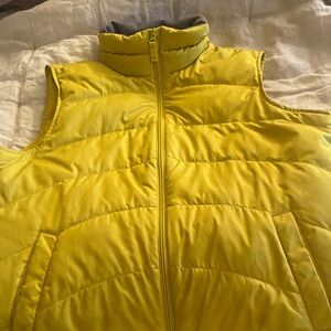 Lands' End Chartreuse Quilted Vest - nice condition